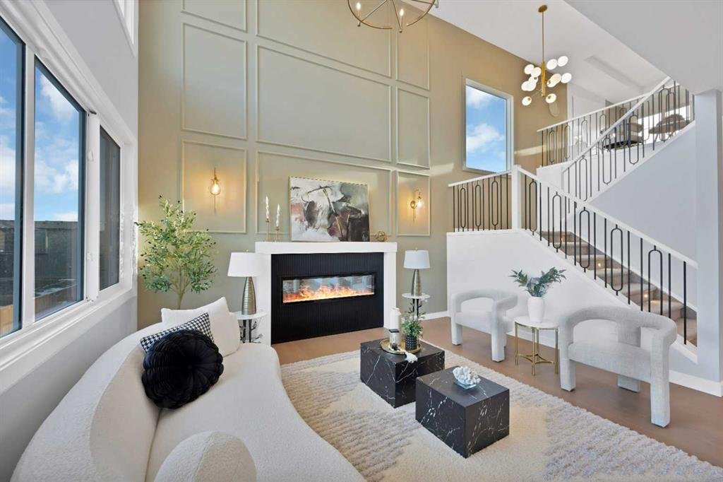 Luxury fireplace living room